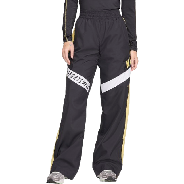 Byxor Nike Sportswear Women's High-Waisted Pants Dk Smoke Grey/ Saturn Gold/ White L