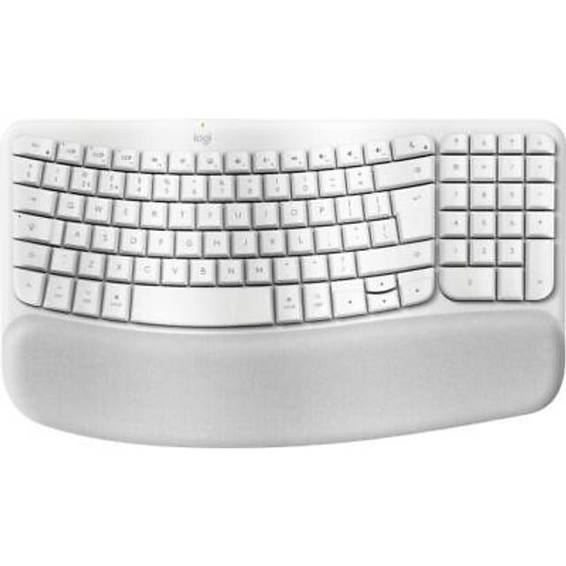 Logitech Wave Keys for Mac keyboard Home/Office Bluetooth QWERTY UK English White