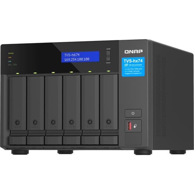 QNAP TVS-h674-i3-16G 4-core 4.3 GHz 16GB 6 Bay Desktop NAS