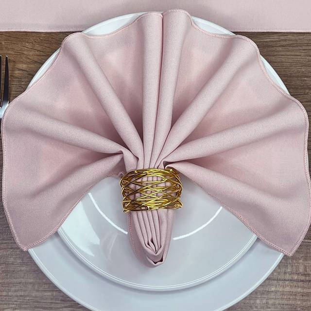 Plain Napkins Pack of 4 - Blush Pink / 48cm