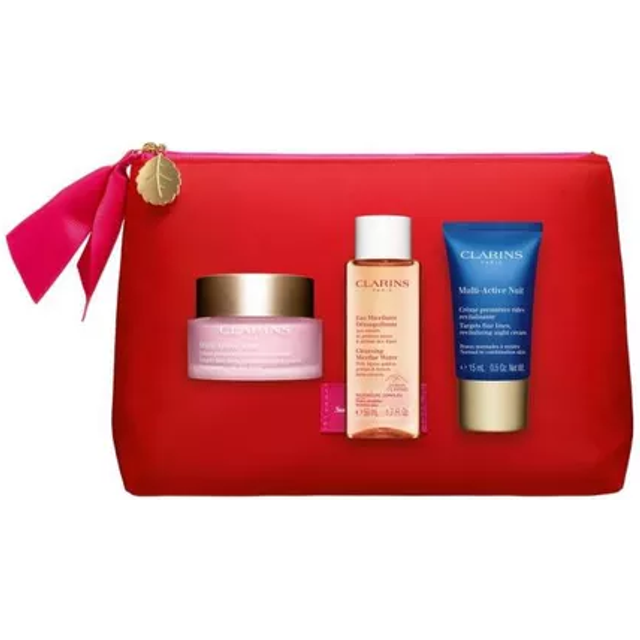 Clarins Multi Active Collection Multi-Active Day Cream + Cleansing Micellar Water + Multi-Active Night Cream