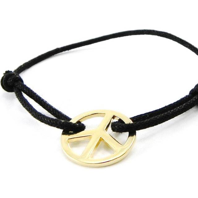 Les Trésors De Lily [I5388] - Gold Plated Bracelet 'Peace' black gold - 17 mm gold