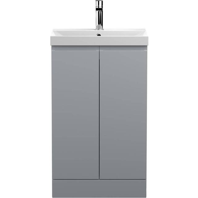 Hudson Reed Urban Floor Standing 2 Door Vanity Unit With Thin-edge Basin 500Mm - Satin Grey