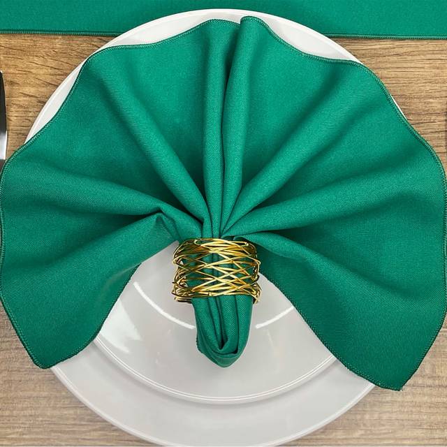 Plain Napkins Pack of 4 - Emerald Green / 38cm