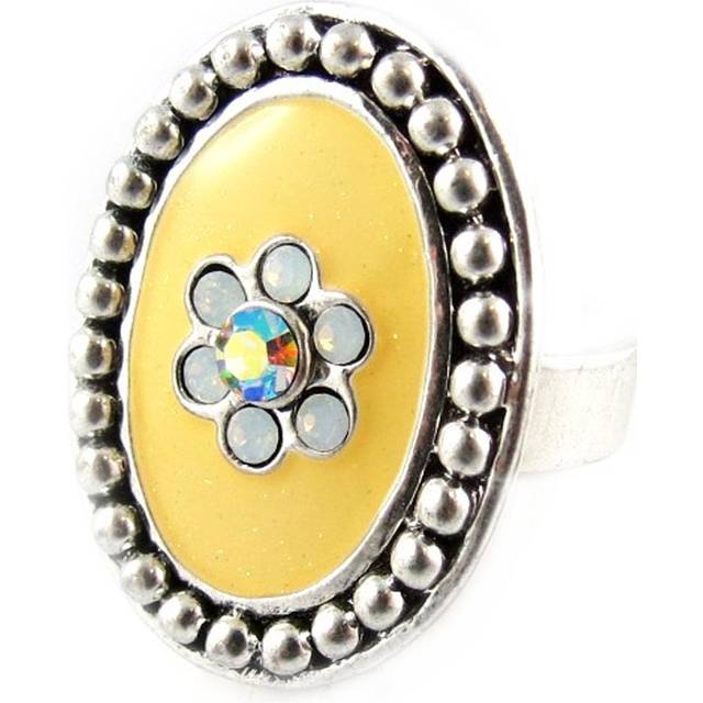 Les Trésors De Lily [E6561] - Yellow 'Oxana' Designer Ring white