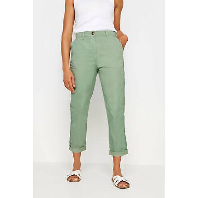 M&Co Sage Green Chino Trousers Regular > 20 M&Co Womens - Regular 20