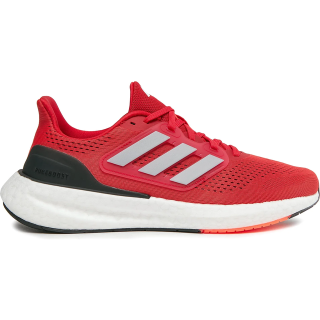 adidas För Män Pureboost 23 Shoes, Scarlet/Silver Metallic/Cloud White, 40 2/3 EU