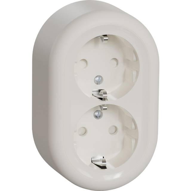 Schneider Electric Renova WDE016197 Vägguttag 2-vägs, jordat, utanpåliggande Vit