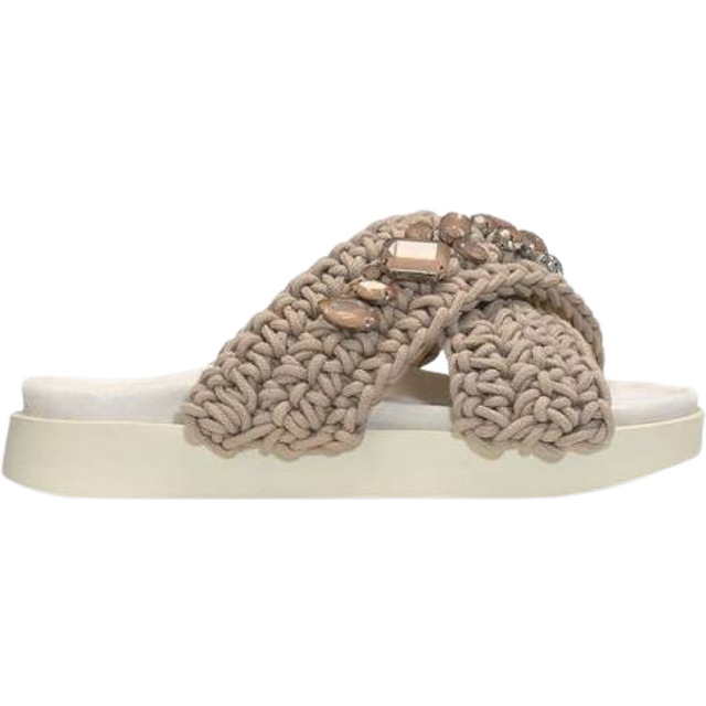 INUIKII WOVEN STONES SLIPPER - TAUPE