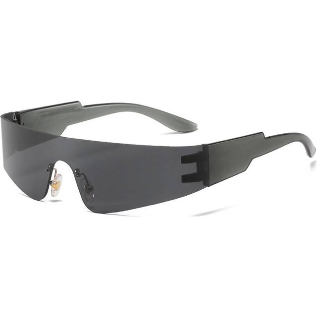 (black, As shows) 2000S Aesthetic Y2K Sunglasses Men One Piece Sports Sun Glasses Women