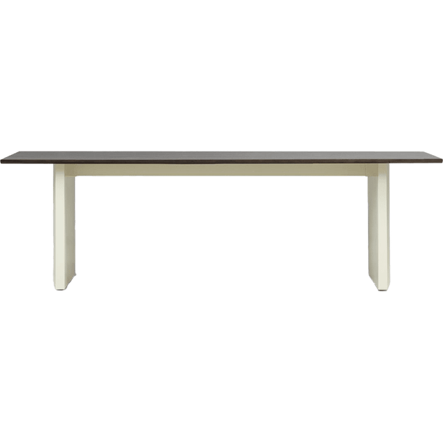 Normann Copenhagen - Panel Table 90 x 250 cm Cream Dark Brown - Matbord - Simon Legald - Brun - Metall/Trä