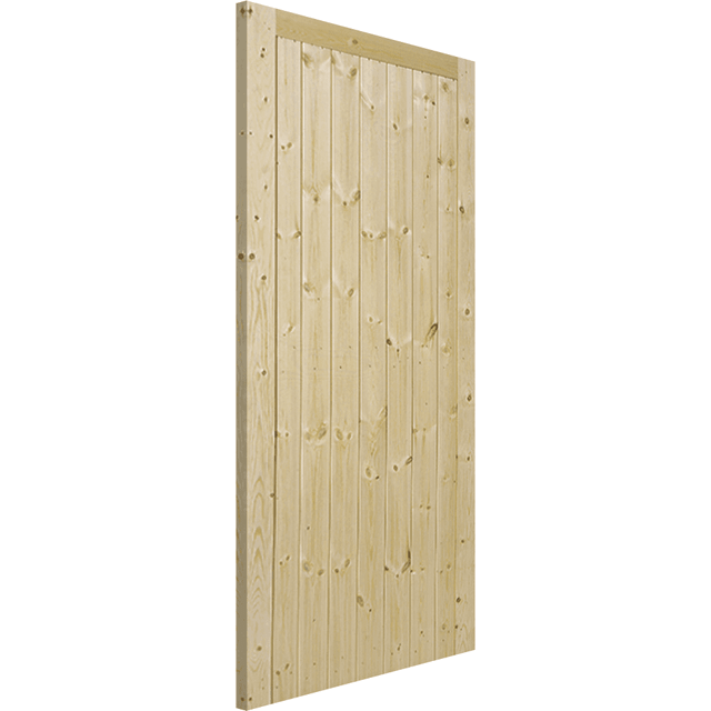 Liberty Doors External Solid Pine Unfinished Framed, Ledged &amp; Braced Gate - 1981x686x44mm (78&apos;&apos;x27&apos;&apos;) (LOLFLB27) Size (Height