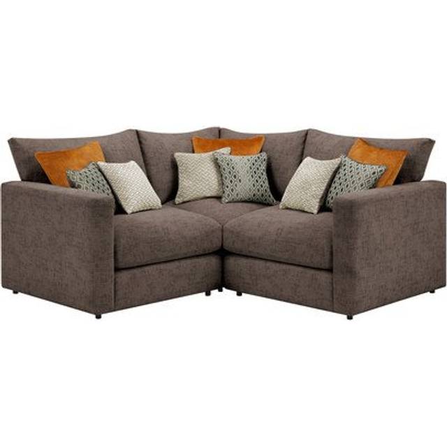Brown Fabric Sofas - Modular 3 Seat Corner Sofa - Malvern Range - Oak Furnitureland