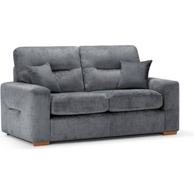 Paolo Grey Fabric Sofas - 2 Seater Sofa - Lorenzo Range - Oak Furnitureland