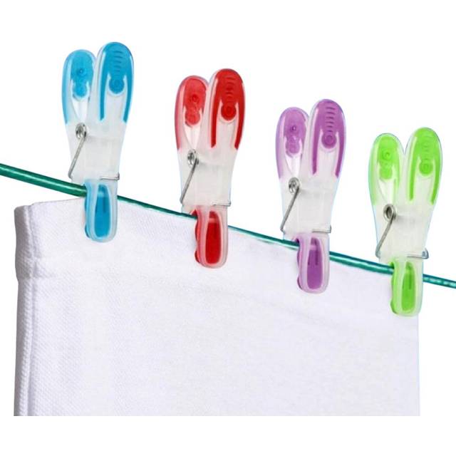 SupaHome Soft Grip Plast Klädnypor (Paket om 20) One Size svart