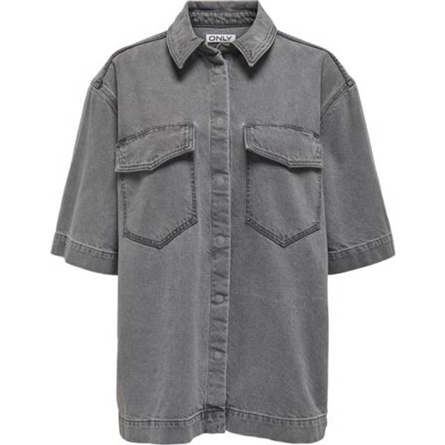 Only Sophie Oversize Shirt - Medium Grey Denim