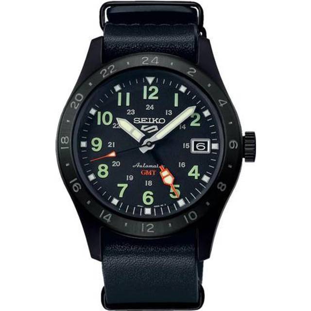 SEIKO 5 Sports Field GMT Automatic 39.4MM Men's Watch SSK025 - Black - 39.4 mm