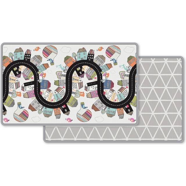 Skiphop Double Reversible Playmat - Vibrant Village, Multi