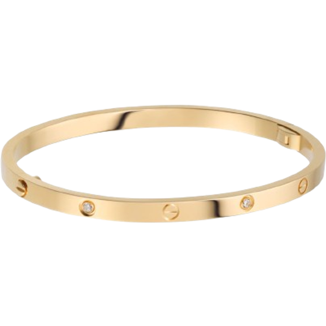Cartier Womens Gold Love Small 18ct Yellow-gold and 6 Diamond Bracelet 16cm - GOLD