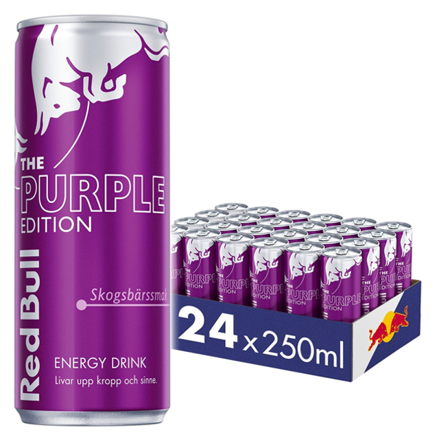Red Bull 24x Energidryck, 250 ml, The Winter Edition (Skogsbärssmak)