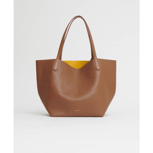 Mansur Gavriel Womens Desert / Limone Everyday Leather Tote Bag