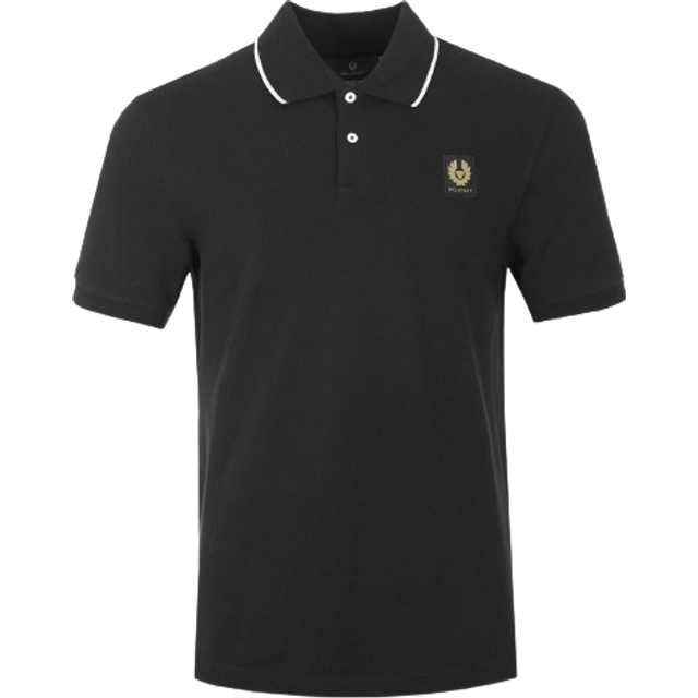 Belstaff Tipped Polo T Shirt Black