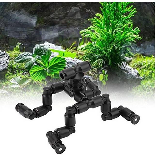 Reptiles Mist Sprinkler Rainforest Tank Cooling Nozzle Adjustable Pet Reptile Forest Super Fogger Mist System Cooling System Black for Tropical Forest