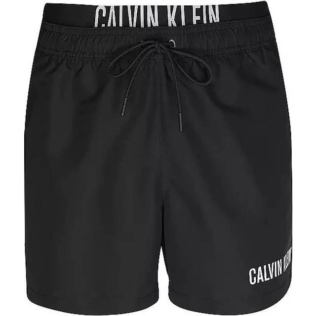 Calvin Klein herr dubbelt midjeband 'Intense Power' badshorts, Svart (Pvh svart), XL