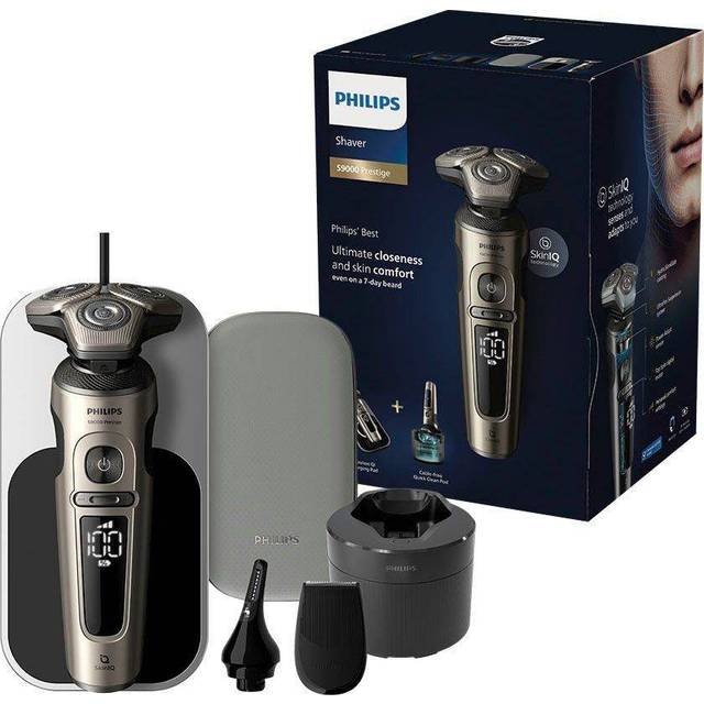 Philips Shaver S9000 Prestige - Rakapparat för våt- och torrakning med SkinIQ - SP9883/35