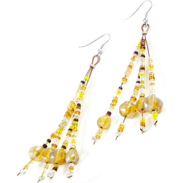 Les Trésors De Lily [B8379] - Amber 'Calcutta' Earrings brown