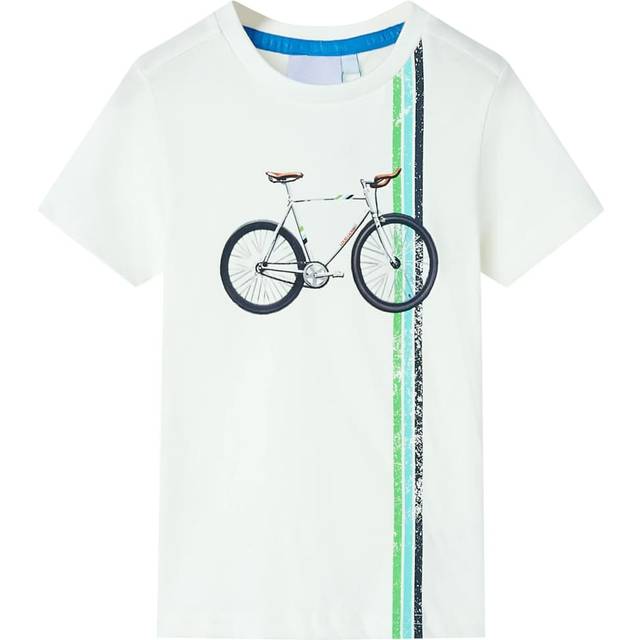 T-shirt med korta ärmar för barn ecru 116