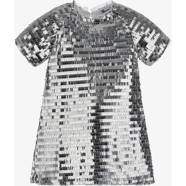 The Tiny Universe Girls Silver Sequin Dress - 12 month
