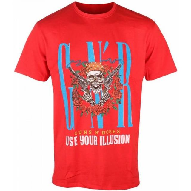 Bandana Skull Cotton T-Shirt - Red - XL