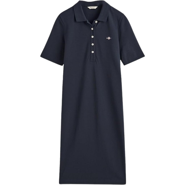GANT Slim Shield Pique Dress Blue S