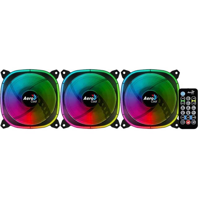 Aerocool Astro 12 Pro RGB LED Triple Fan Pack with Controller - 120mm