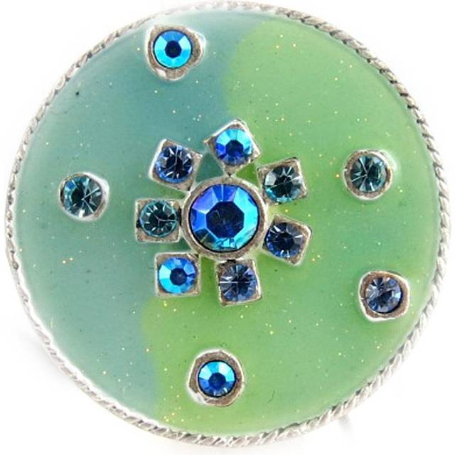 Les Trésors De Lily [E0307] - Designer Ring 'Mimosas' Blue blue