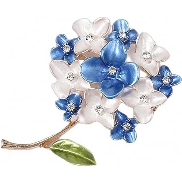 Enamel Purple Lilac Flower Brooches Women Collar Hydrangea Weddings Brooch Pins