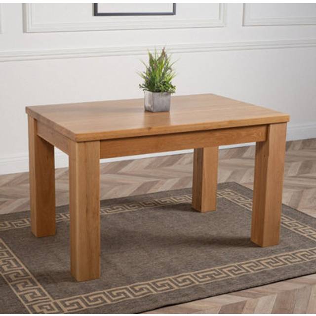 Dakota 127cm Chunky Small Solid Oak Dining Table