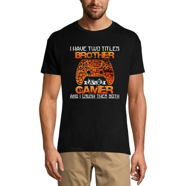 T-shirt herr Brother and Gamer - TV-spel - Present för vuxna spelare XS silver sand färg