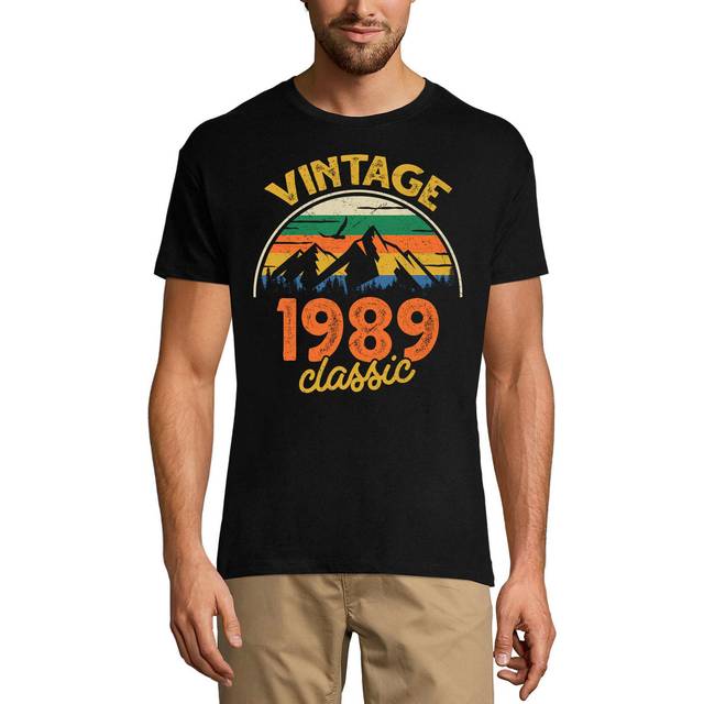 ULTRABASIC Men's T-Shirt Vintage 1989 Classic - Retro 32nd Birthday Gift Tee Shirt XS black