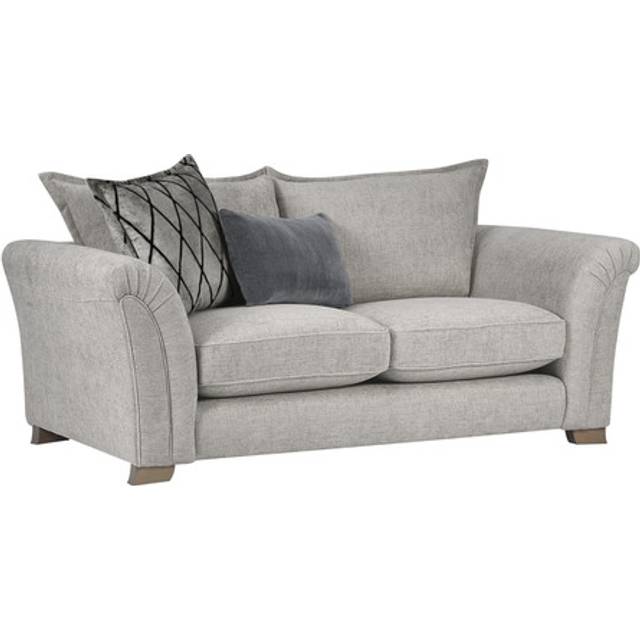 Silver Fabric Sofas - 3 Seater Sofa - Ashby Range - Oak Furnitureland