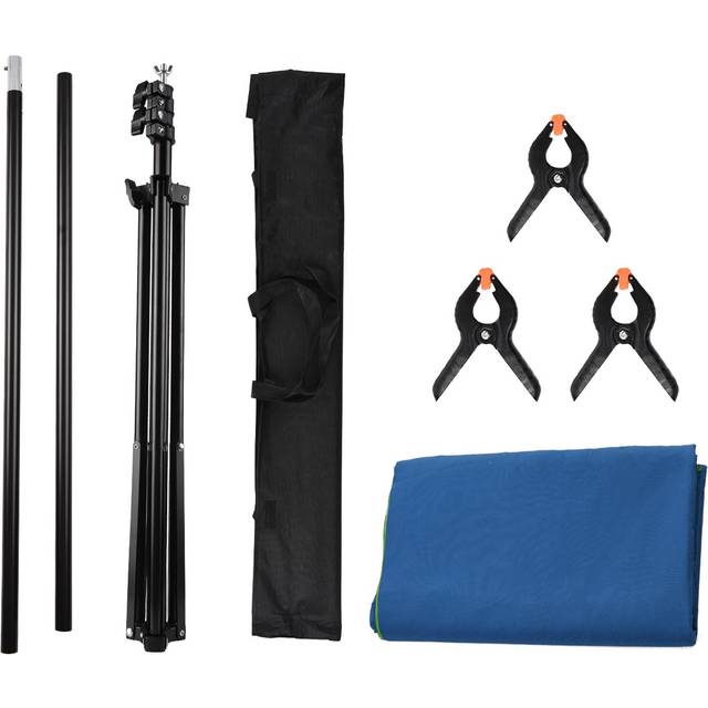 5x7ft Green Screen Blue Screen Backdrop Double-sided Chromakey Background Photography Kit with