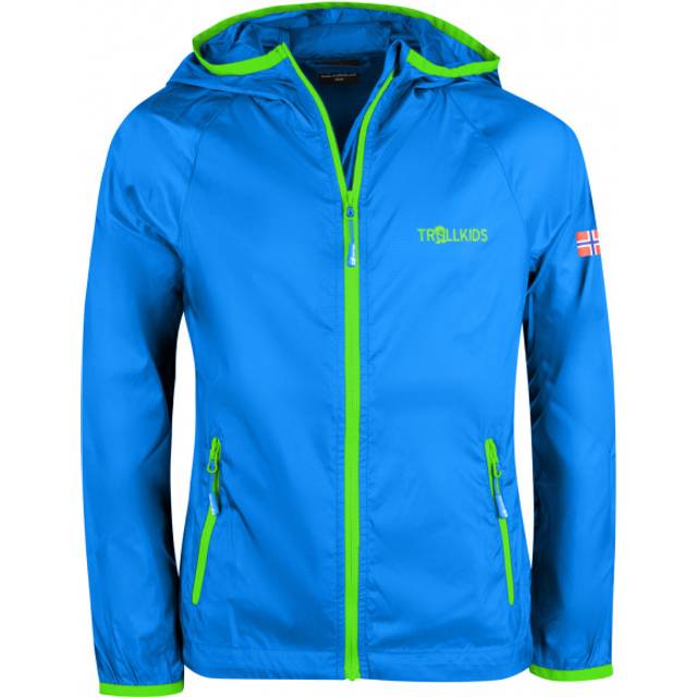 Trollkids - Kids Fjell Running Jacket - Windproof jacket size 98, blue