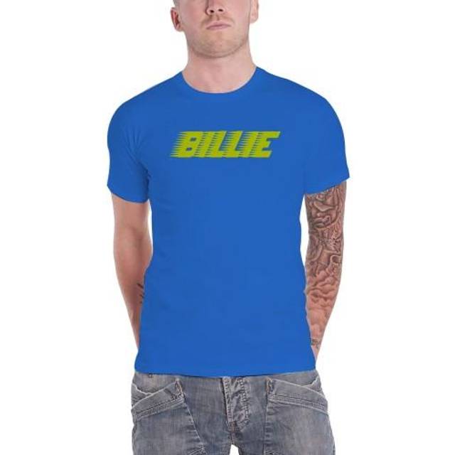 Billie Eilish Unisex T-shirt för Adult Racer-logotyp S blå