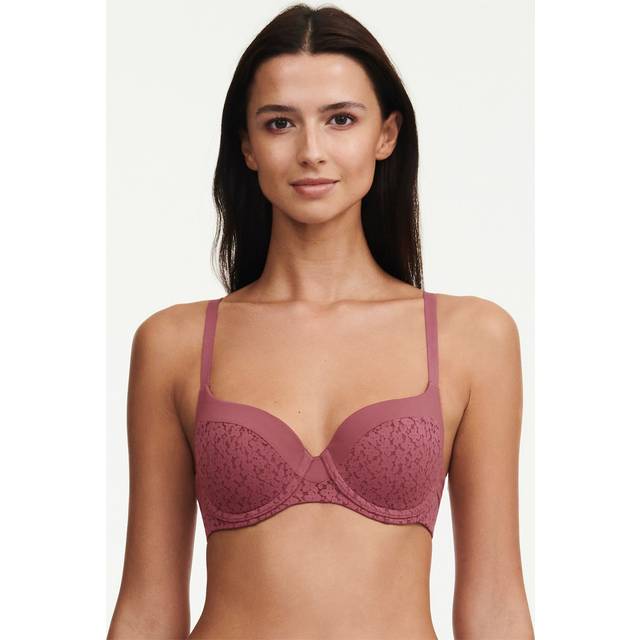 Chantelle Womens Norah Underwired Covering Full Cup Bra - Red Polyamide - Size 32E