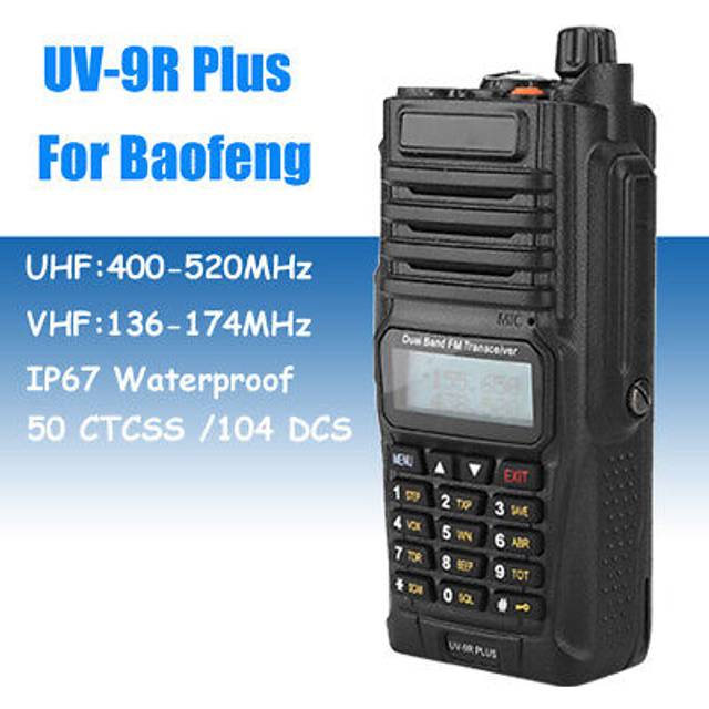 For baofeng -9r plus walkie talkie uhf vhf two way radio ctcss dcs waterproof