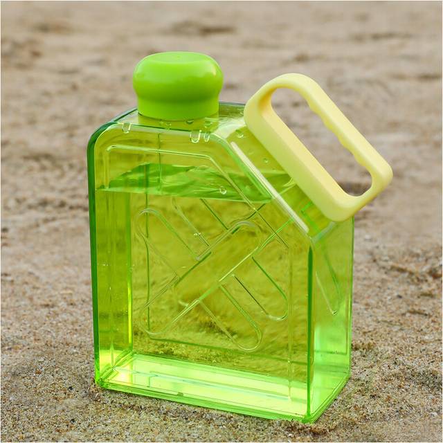 (Green) Plastic Cup Portable Outdoor Fashion Sports Water Bottle Straight Drink Type