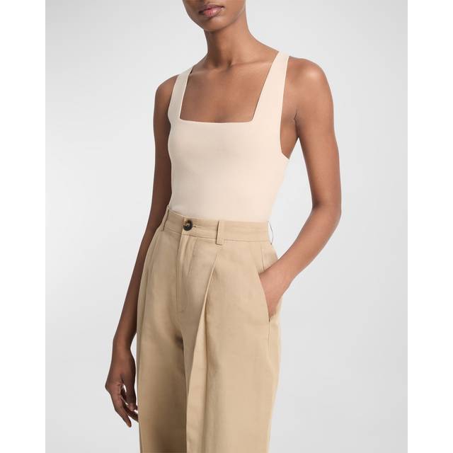 Square-Neck Racerback Tank Top in Beach - M