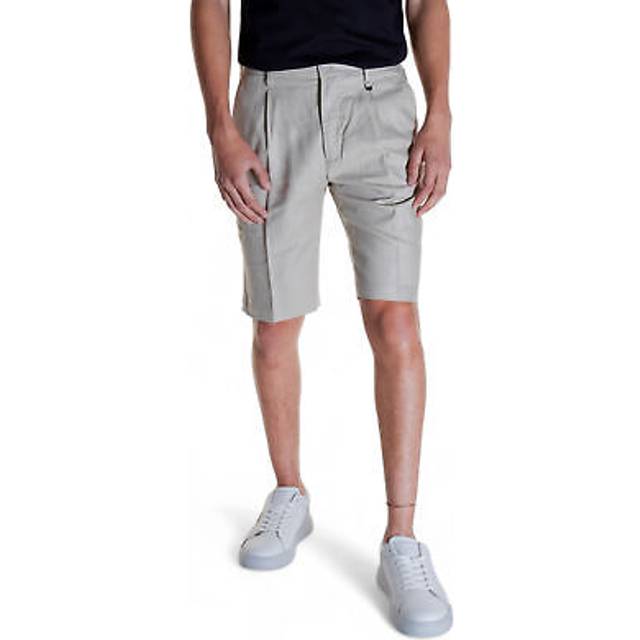 Antony Morato, Shorts, Herr, XL, Linne, Beige Linneblandning Zip Shorts - beige (XL)