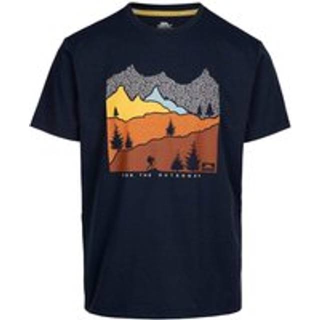 (S, Navy) Trespass Mens Danub TP75 Round Neck T-Shirt